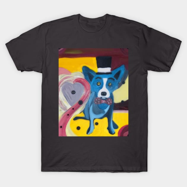 Blue Dog T-Shirt by Jadenkai